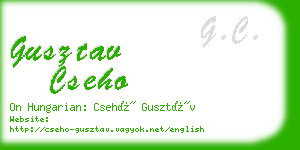 gusztav cseho business card