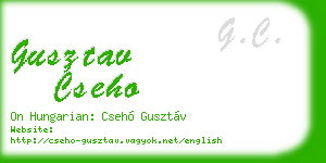 gusztav cseho business card
